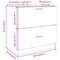 vidaXL - Wastafelkast - 59x37x59 - cm - bewerkt - hout - wit