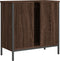 vidaXL - Wastafelkast - 60x30x60 - cm - bewerkt - hout - bruin - eikenkleurig
