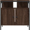 vidaXL - Wastafelkast - 60x30x60 - cm - bewerkt - hout - bruin - eikenkleurig