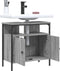 vidaXL - Wastafelkast - 60x30x60 - cm - bewerkt - hout - grijs - sonoma - eikenkleurig