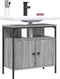 vidaXL - Wastafelkast - 60x30x60 - cm - bewerkt - hout - grijs - sonoma - eikenkleurig