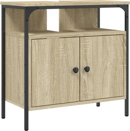 vidaXL - Wastafelkast - 60x30x60 - cm - bewerkt - hout - sonoma - eikenkleurig