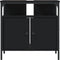 vidaXL - Wastafelkast - 60x30x60 - cm - bewerkt - hout - zwart