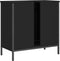 vidaXL - Wastafelkast - 60x30x60 - cm - bewerkt - hout - zwart