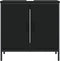 vidaXL - Wastafelkast - 60x30x60 - cm - bewerkt - hout - zwart