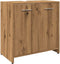 vidaXL - Wastafelkast - 60x33x60 - cm - bewerkt - hout - artisanaal - eikenkleurig