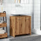 vidaXL - Wastafelkast - 60x33x60 - cm - bewerkt - hout - artisanaal - eikenkleurig