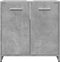 vidaXL - Wastafelkast - 60x33x60 - cm - bewerkt - hout - betongrijs