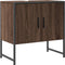 vidaXL - Wastafelkast - 60x33x60 - cm - bewerkt - hout - bruin - eikenkleurig