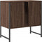 vidaXL - Wastafelkast - 60x33x60 - cm - bewerkt - hout - bruin - eikenkleurig