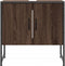 vidaXL - Wastafelkast - 60x33x60 - cm - bewerkt - hout - bruin - eikenkleurig
