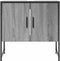 vidaXL - Wastafelkast - 60x33x60 - cm - bewerkt - hout - grijs - sonoma - eikenkleurig