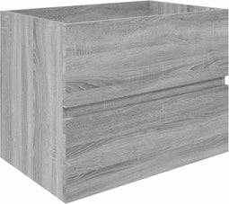 vidaXL - Wastafelkast - 60x38,5x45 - cm - bewerkt - hout - grijs - sonoma - eikenkleur