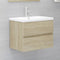 vidaXL - Wastafelkast - 60x38,5x45 - cm - spaanplaat - sonoma - eikenkleurig