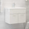 vidaXL - Wastafelkast - 60x38,5x46 - cm - spaanplaat - hoogglans - wit