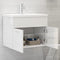 vidaXL - Wastafelkast - 60x38,5x46 - cm - spaanplaat - hoogglans - wit