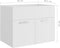 vidaXL - Wastafelkast - 60x38,5x46 - cm - spaanplaat - wit
