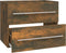 vidaXL - Wastafelkast - 60x38,5x48 - cm - bewerkt - hout - gerookt - eikenkleurig