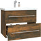 vidaXL - Wastafelkast - 60x38,5x48 - cm - bewerkt - hout - gerookt - eikenkleurig