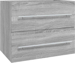 vidaXL - Wastafelkast - 60x38,5x48 - cm - bewerkt - hout - grijs - sonoma - eikenkleur