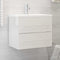 vidaXL - Wastafelkast - 60x38,5x48 - cm - spaanplaat - hoogglans - wit