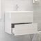 vidaXL - Wastafelkast - 60x38,5x48 - cm - spaanplaat - hoogglans - wit