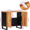 vidaXL - Wastafelkast - 62x33x58 - cm - massief - acaciahout - en - bewerkt - hout