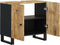 vidaXL - Wastafelkast - 62x33x58 - cm - massief - mangohout - en - bewerkt - hout