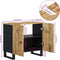 vidaXL - Wastafelkast - 62x33x58 - cm - massief - mangohout - en - bewerkt - hout