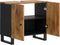 vidaXL - Wastafelkast - 62x33x58 - cm - massief - mangohout - en - bewerkt - hout