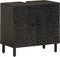 vidaXL - Wastafelkast - 62x33x58 - cm - massief - mangohout - zwart