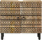 vidaXL - Wastafelkast - 62x33x58 - cm - massief - mangohout - zwart
