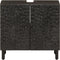 vidaXL - Wastafelkast - 62x33x58 - cm - massief - mangohout - zwart