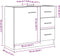 vidaXL - Wastafelkast - 63x30x54 - cm - bewerkt - hout - betongrijs
