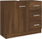 vidaXL - Wastafelkast - 63x30x54 - cm - bewerkt - hout - bruin - eikenkleur