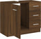 vidaXL - Wastafelkast - 63x30x54 - cm - bewerkt - hout - bruin - eikenkleur
