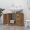 vidaXL - Wastafelkast - 63x30x54 - cm - bewerkt - hout - gerookt - eikenkleurig
