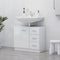 vidaXL - Wastafelkast - 63x30x54 - cm - spaanplaat - hoogglans - wit