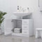 vidaXL - Wastafelkast - 63x30x54 - cm - spaanplaat - hoogglans - wit