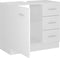 vidaXL - Wastafelkast - 63x30x54 - cm - spaanplaat - hoogglans - wit