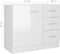 vidaXL - Wastafelkast - 63x30x54 - cm - spaanplaat - hoogglans - wit