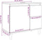 vidaXL - wastafelkast - 65x33x60 - cm - bewerkt - hout - betongrijs