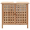 vidaXL - Wastafelkast - 66x29x61 - cm - massief - walnotenhout