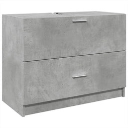 vidaXL - Wastafelkast - 78x37x59 - cm - bewerkt - hout - betongrijs
