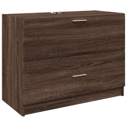 vidaXL - Wastafelkast - 78x37x59 - cm - bewerkt - hout - bruin - eikenkleurig
