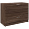 vidaXL - Wastafelkast - 78x37x59 - cm - bewerkt - hout - bruin - eikenkleurig