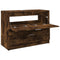 vidaXL - Wastafelkast - 78x37x59 - cm - bewerkt - hout - gerookt - eikenkleurig