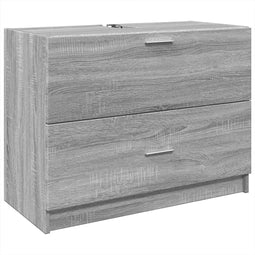 vidaXL - Wastafelkast - 78x37x59 - cm - bewerkt - hout - grijs - sonoma - eikenkleurig