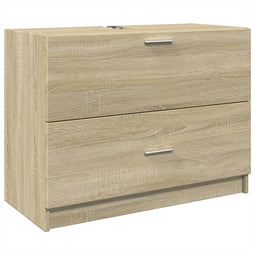 vidaXL - Wastafelkast - 78x37x59 - cm - bewerkt - hout - sonoma - eikenkleurig