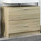 vidaXL - Wastafelkast - 78x37x59 - cm - bewerkt - hout - sonoma - eikenkleurig